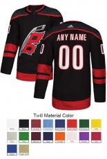 Carolina Hurricanes Custom Letter and Number Kits for Alternate Jersey Material Twill