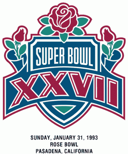 Super Bowl XXVII Logo heat sticker