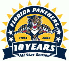 Florida Panthers 2002 03 Anniversary Logo custom vinyl decal