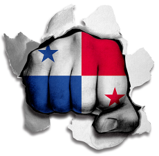 Fist Panama Flag Logo heat sticker