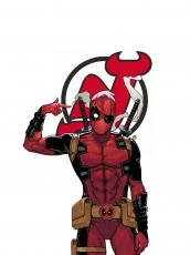New Jersey Devils Deadpool Logo heat sticker