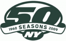 New York Jets 2009 Anniversary Logo heat sticker