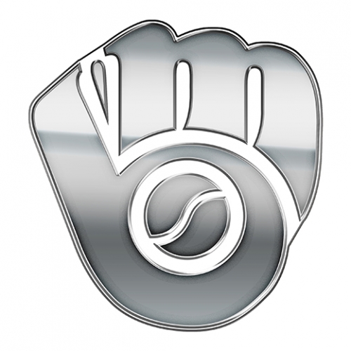 Milwaukee Brewers Silver Logo heat sticker