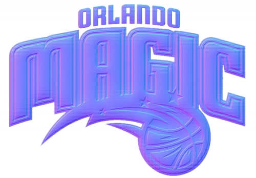Orlando Magic Colorful Embossed Logo heat sticker