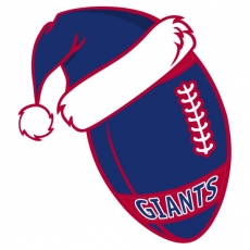 New York Giants Football Christmas hat logo custom vinyl decal