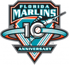 Miami Marlins 2003 Anniversary Logo heat sticker