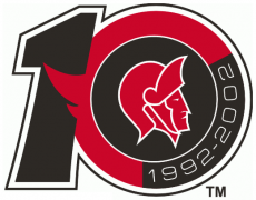 Ottawa Senators 2001 02 Anniversary Logo custom vinyl decal