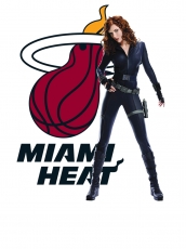 Miami Heat Black Widow Logo custom vinyl decal
