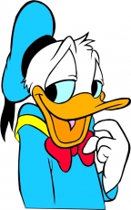Donald Duck Logo 41 custom vinyl decal