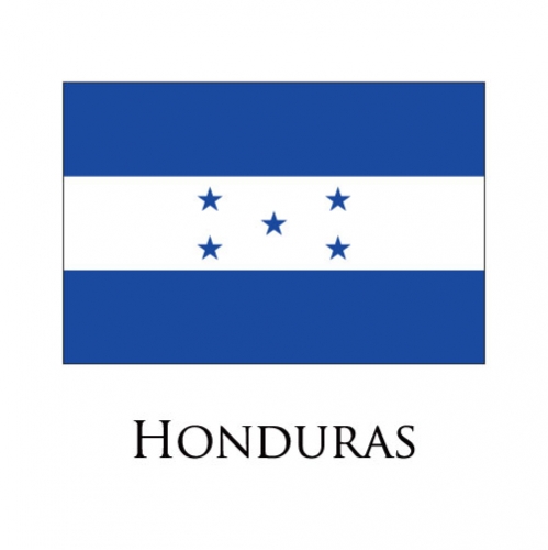 Honduras flag logo heat sticker