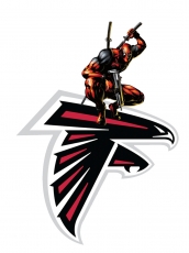 Atlanta Falcons Deadpool Logo custom vinyl decal