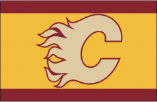 Calgary Flames 2010 11 Throwback Logo heat sticker