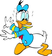 Donald Duck Logo 56 heat sticker