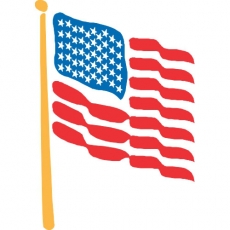 Flag Logo 21 heat sticker