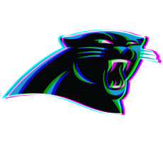 Phantom Carolina Panthers logo heat sticker