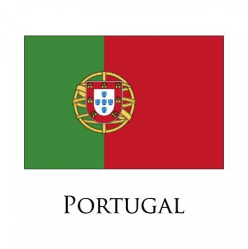 Portugal flag logo heat sticker
