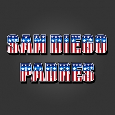 San Diego Padres American Captain Logo heat sticker