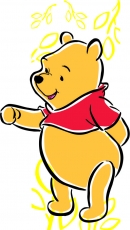 Disney Pooh Logo 14 heat sticker