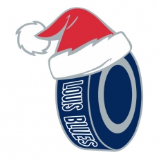 Columbus Blue Jackets Hockey ball Christmas hat logo heat sticker