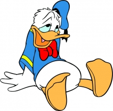 Donald Duck Logo 14 custom vinyl decal