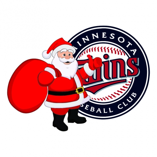 Minnesota Twins Santa Claus Logo heat sticker