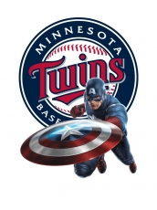 Minnesota Twins Captain America Logo heat sticker