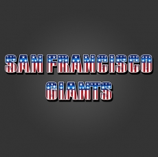 San Francisco Giants American Captain Logo heat sticker