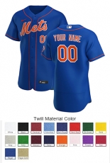New York Mets Custom Letter and Number Kits for Alternate Jersey Material Twill