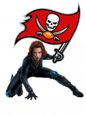 Tampa Bay Buccaneers Black Widow Logo heat sticker