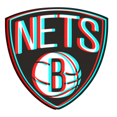 Phantom Brooklyn Nets logo heat sticker