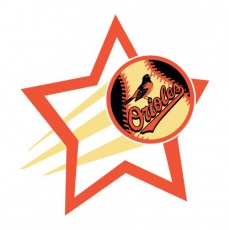 Baltimore Orioles Baseball Goal Star logo heat sticker