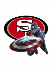 San Francisco 49ers Captain America Logo custom vinyl decal