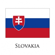 Slovakia flag logo heat sticker