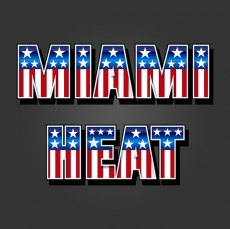 Miami Heat American Captain Logo custom vinyl decal