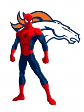 Denver Broncos Spider Man Logo heat sticker