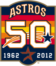Houston Astros 2012 Anniversary Logo heat sticker