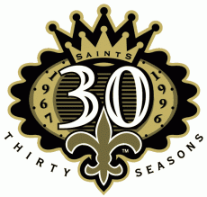 New Orleans Saints 1996 Anniversary Logo heat sticker