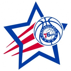 Philadelphia 76ers Basketball Goal Star logo heat sticker