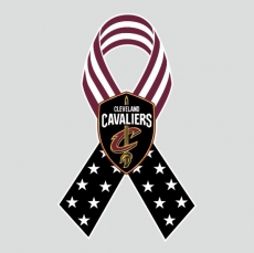 Cleveland Cavaliers Ribbon American Flag logo custom vinyl decal