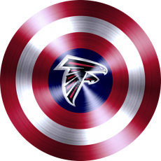 Captain American Shield With Atlanta Falcons Logo heat sticker