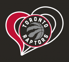 Toronto Raptors Heart Logo heat sticker