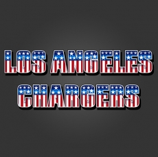 Los Angeles Chargers American Captain Logo heat sticker