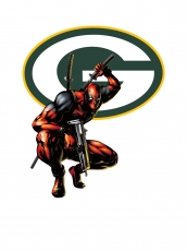 Green Bay Packers Deadpool Logo custom vinyl decal