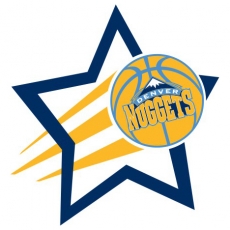Denver Nuggets Basketball Goal Star logo heat sticker