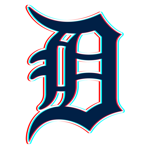 Phantom Detroit Tigers logo heat sticker
