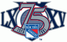New York Rangers 2000 01 Anniversary Logo heat sticker