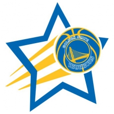 Golden State Warriors Basketball Goal Star logo heat sticker