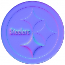Pittsburgh Steelers Colorful Embossed Logo heat sticker