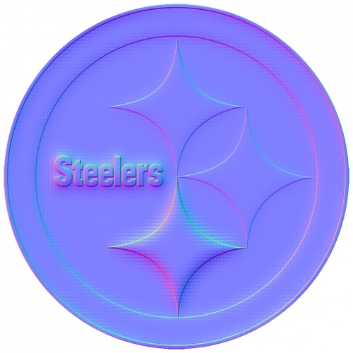 Pittsburgh Steelers Colorful Embossed Logo heat sticker