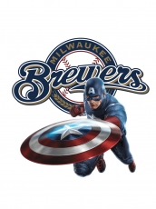 Milwaukee Brewers Captain America Logo heat sticker